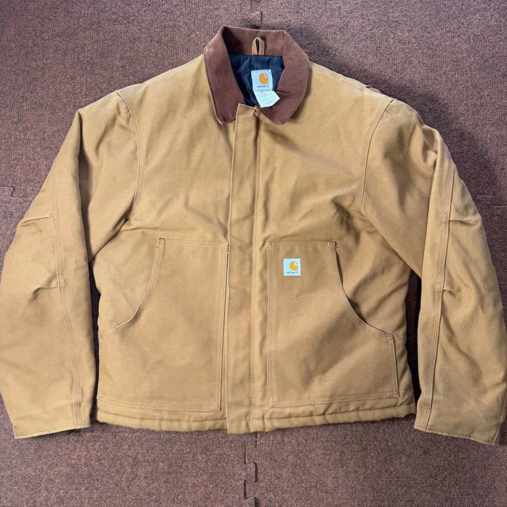 Carhartt J02 BRN Arctic Traditional Jacket Brown Duck Quilt Lined Men 42 Regular